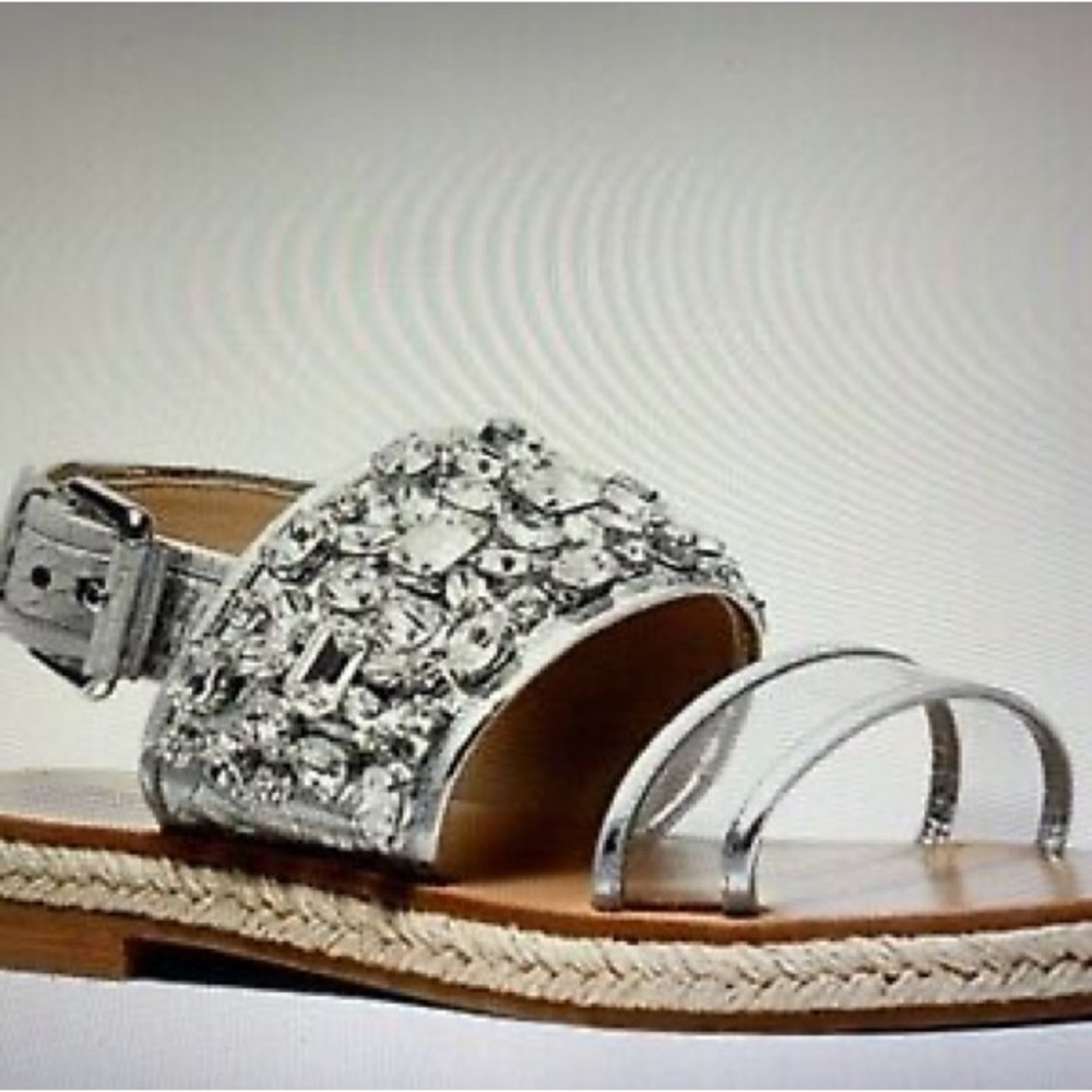NIB Michael Kors Collection Silver Sandals with Elegant Appeal